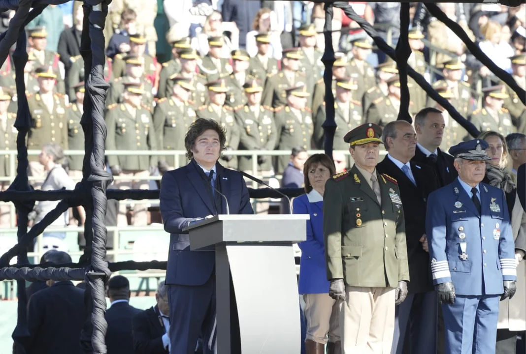 El presidente Javier Milei brindó un discurso en el Día de la Bandera Fotografía: Agencia Noticias Argentinas /Daniel Vides