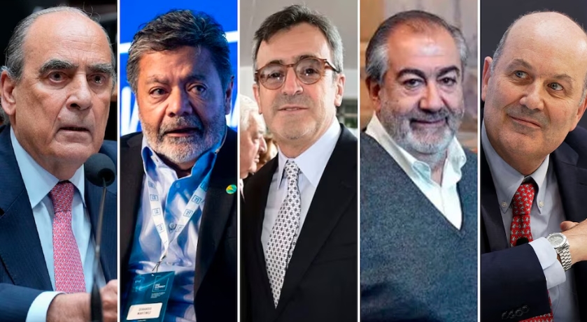 Guillermo Francos, Gerardo Martínez, Martín Rappallini, Héctor Daer y Federico Sturzenegger