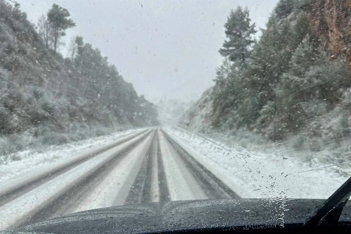 Nevó en Sierra de la Ventana, Buenos Aires Foto: X (ex Twitter)
