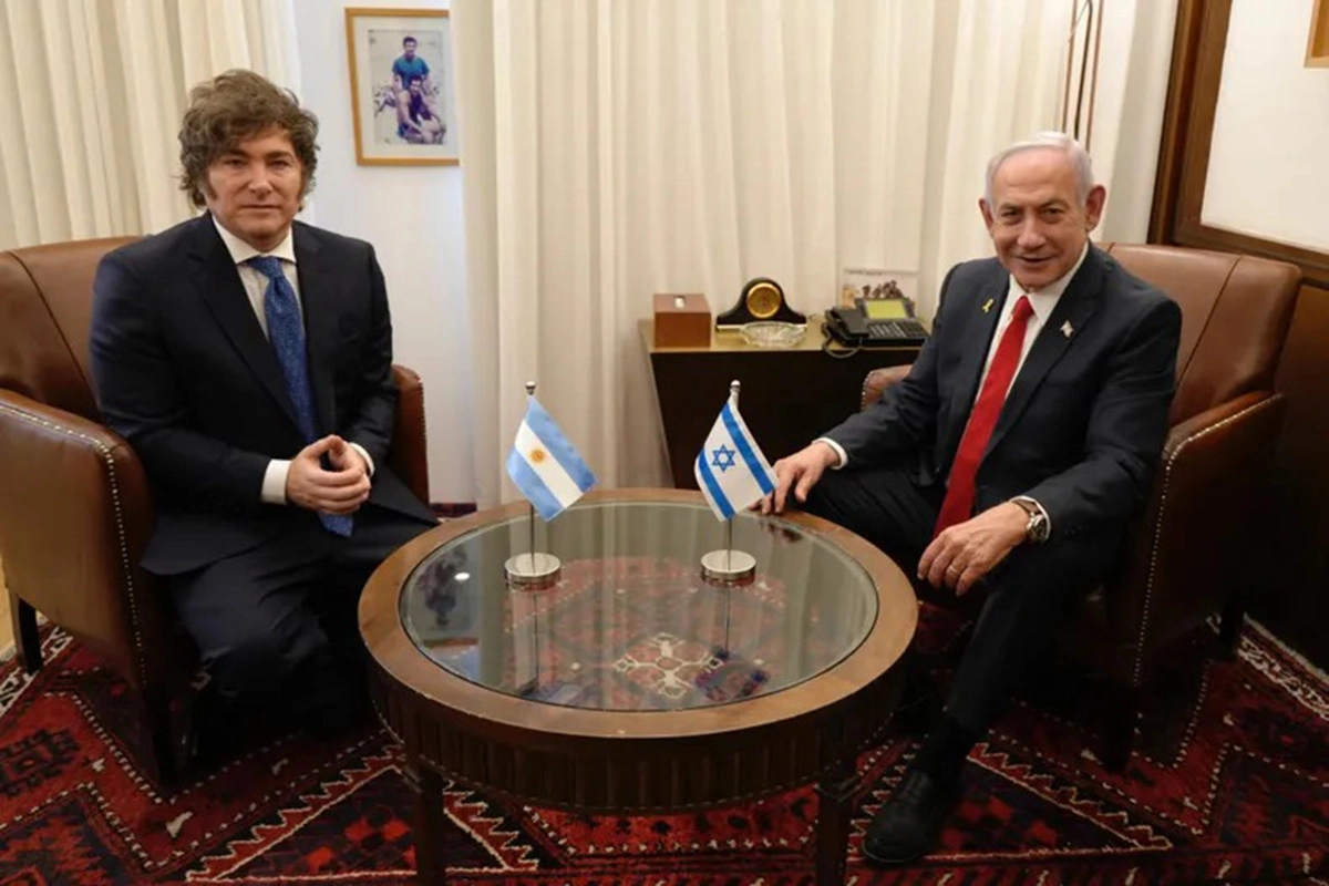 Javier Milei con el mandatario israelí.