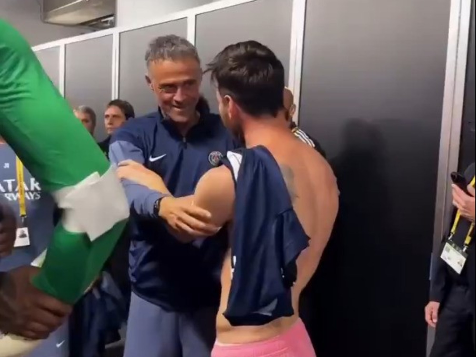 su abrazo con Messi y el 