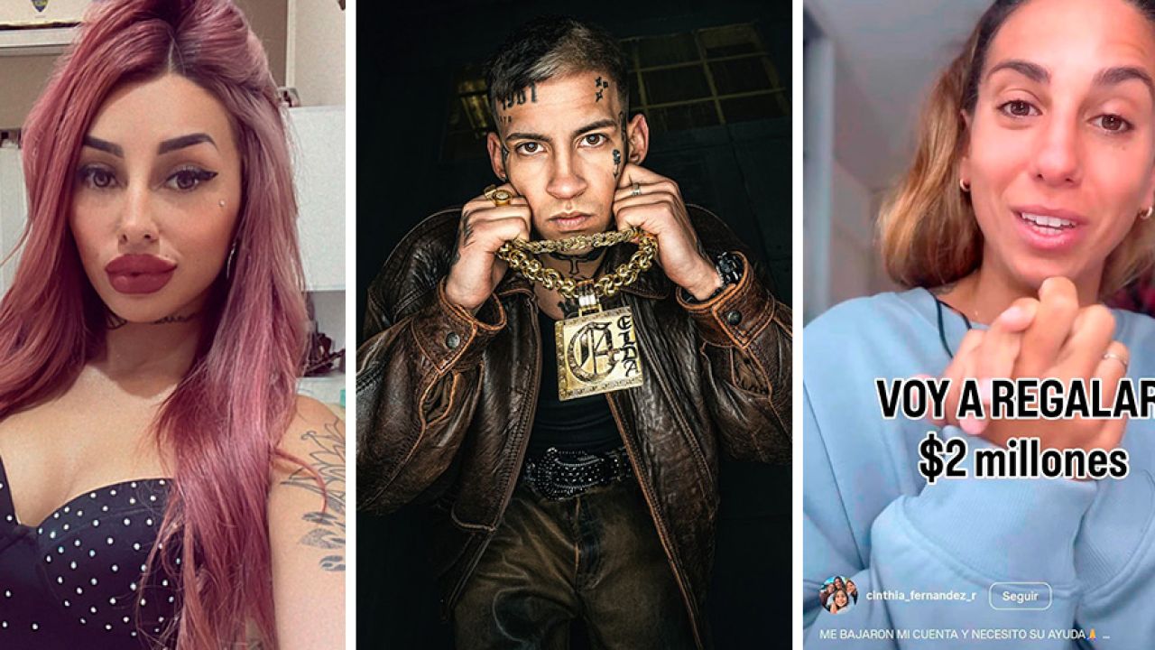 L-gante, Cinthia Fernández y Tamara Báez, sufrieron la cancelación de su cuenta de Instagram por denuncias en su contra.  