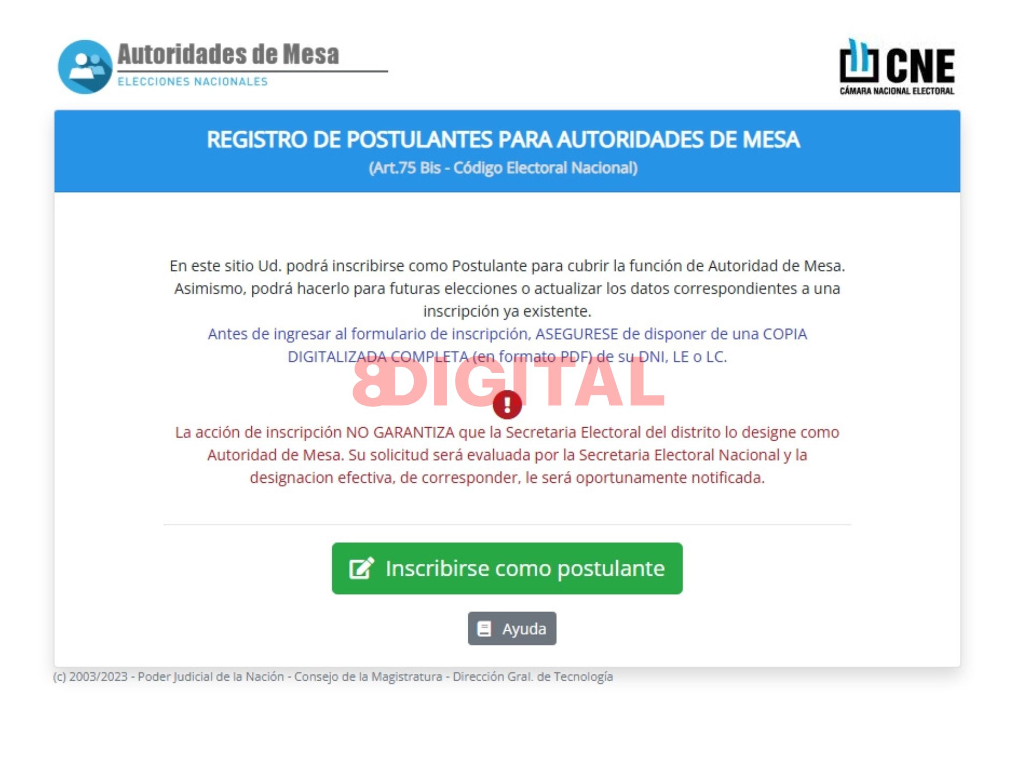 Inscriben a postulantes para autoridades de mesa en Entre Ríos. Foto: Elochodigital.
