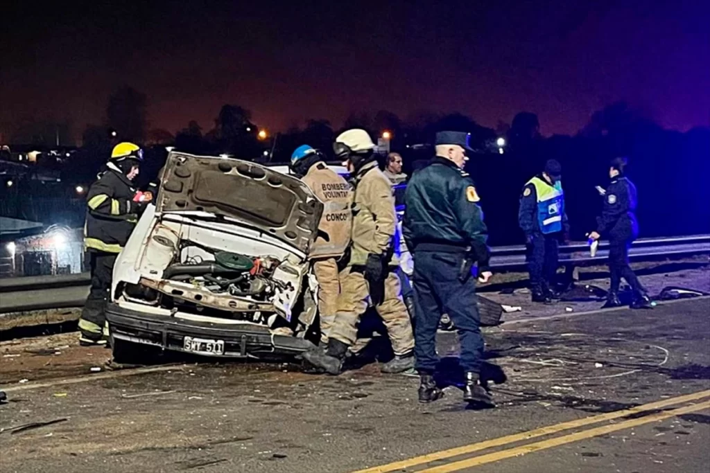 Fatal accidente en Concordia. Foto: (DRU).