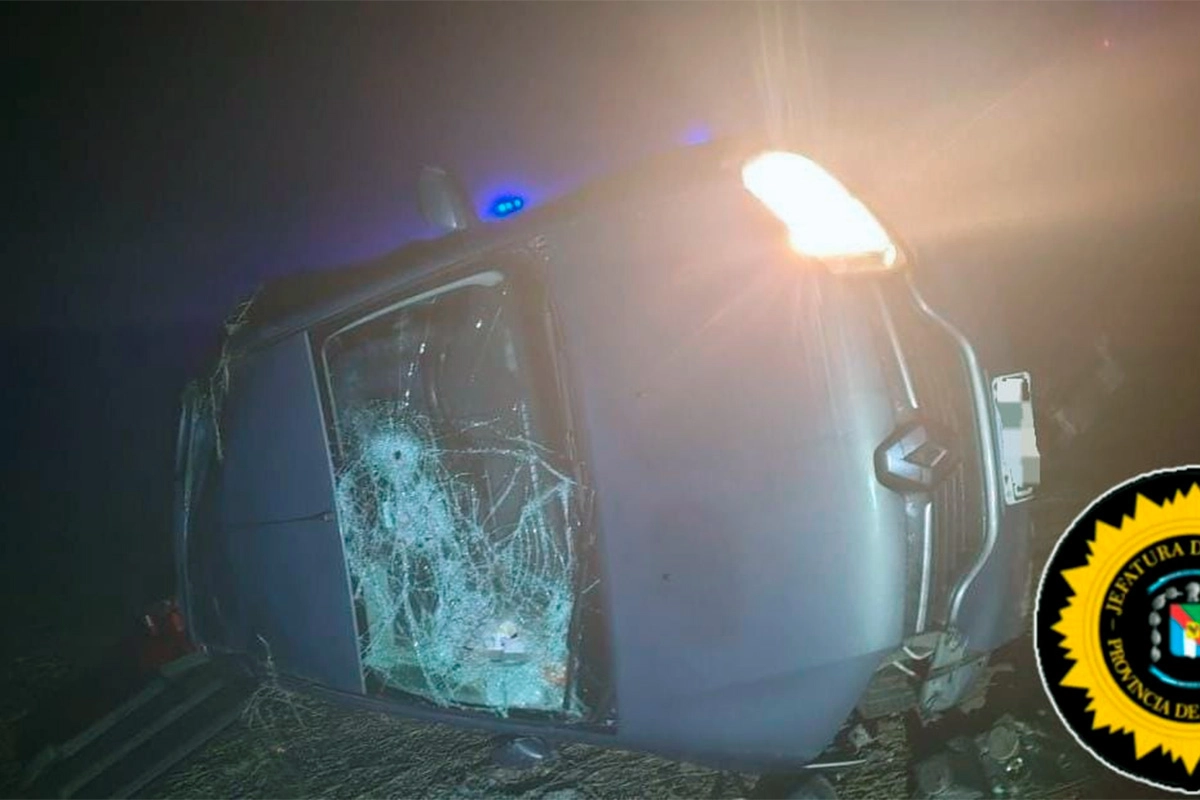 Siniestro vial en la ruta provincial 6. Foto: P.E.R