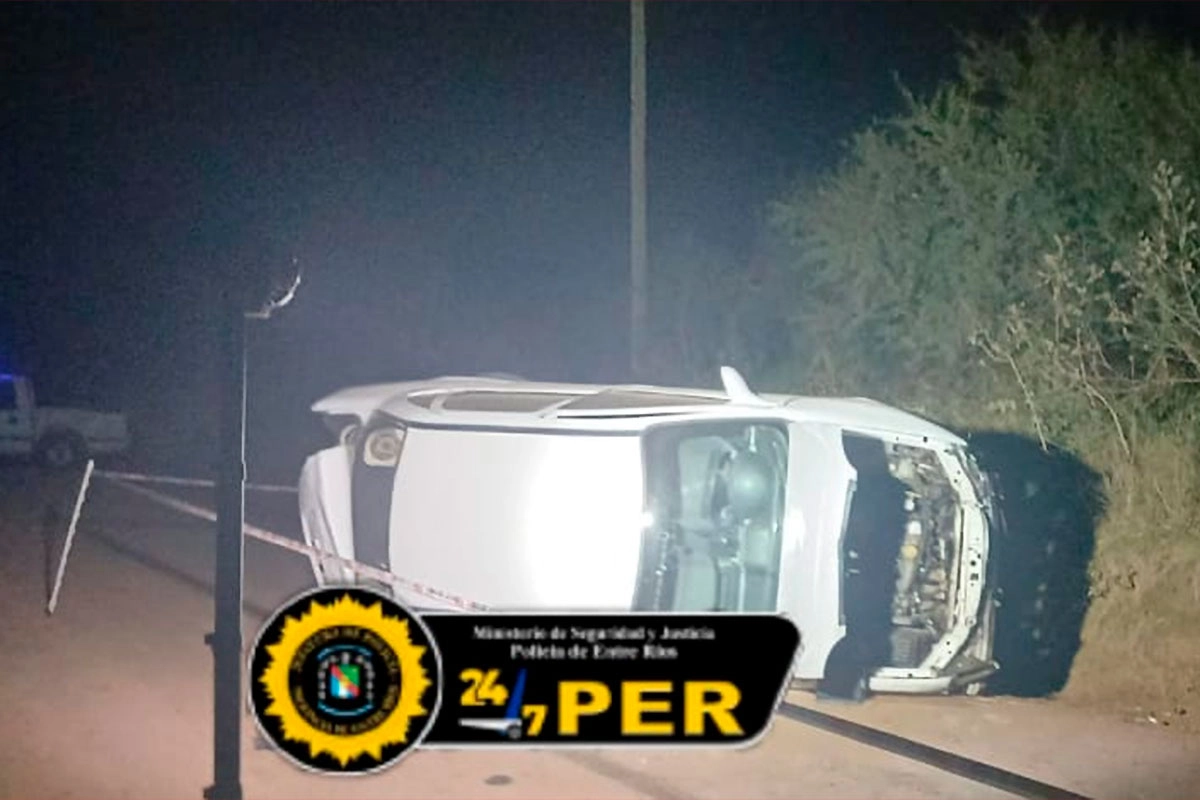 Fatal accidente en departamento Diamante. Foto: (PER).