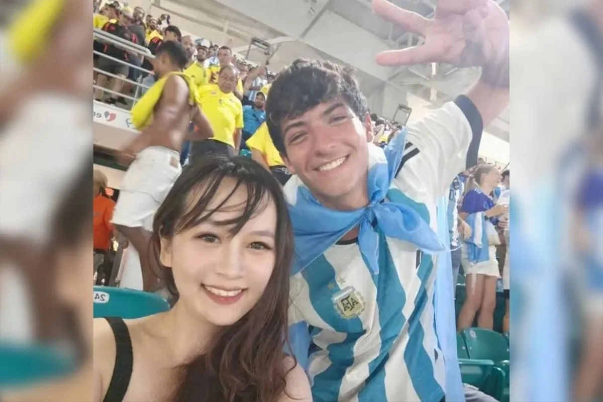 Joven china encontró al hincha que la defendió en la Copa América.