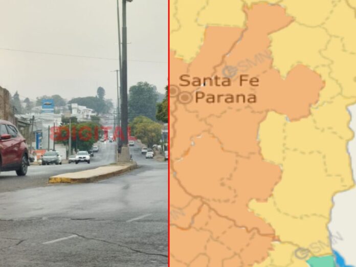 Alerta naranja y amarilla por tormentas en Entre Ríos. Foto: Elochodigital/SMN. Alerta naranja y amarilla por tormentas en Entre Ríos. Foto: Elochodigital/SMN.