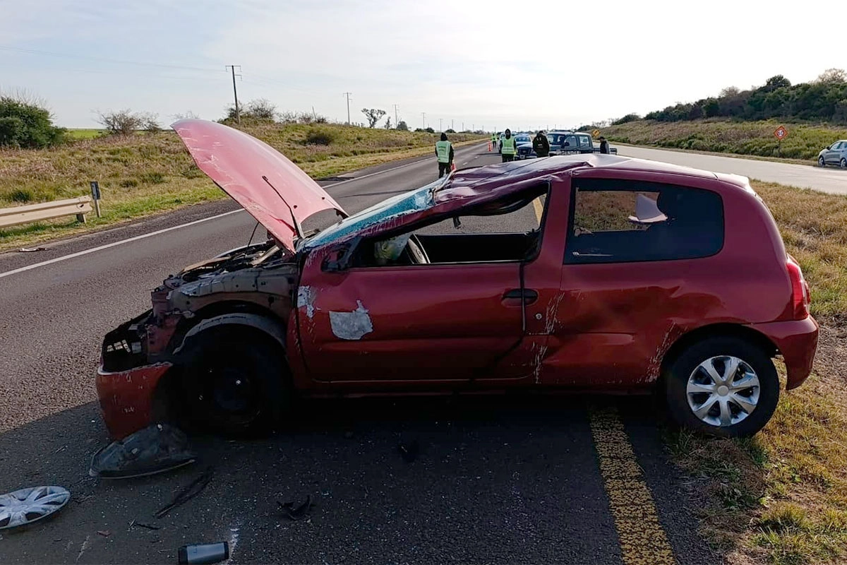 Vuelco en la Ruta 14: dos personas resultaron heridas en Gualeguaychú