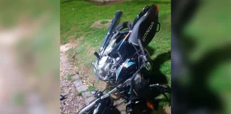 Un motociclista fue hospitalizado tras un accidente en el Parque Urquiza. Foto: Bomberos Voluntarios