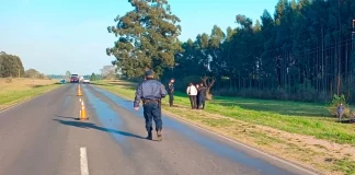 Motociclista perdió parte de su pierna tras chocar contra un camión en Ruta 44