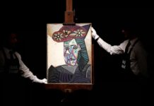 Picasso pintó en 1943 "Busto de mujer con sombrero de flores", un retrato de su pareja Dora Maar. Foto: REUTERS / Benoit Tessier