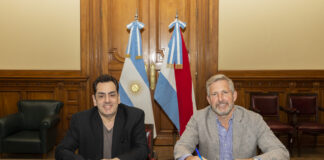 Frigerio y Nación acordaron restaurar y poner en valor el Palacio San José