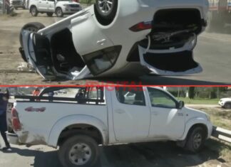 Choque y vuelco en Acceso Norte y Ruta 12. Foto: 9Litoral