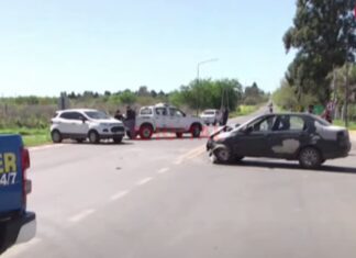 Choque en el ingreso a Paraná por Ruta 12. Foto: El Once.
