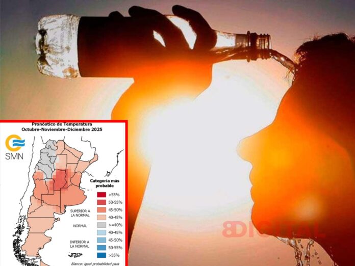 Ola de calor histórica en Argentina. Foto: SMN/Hipertextual