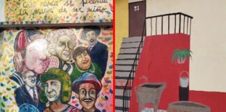 Mural con los personajes del Chavo del 8. Foto: Victoria Primicias
