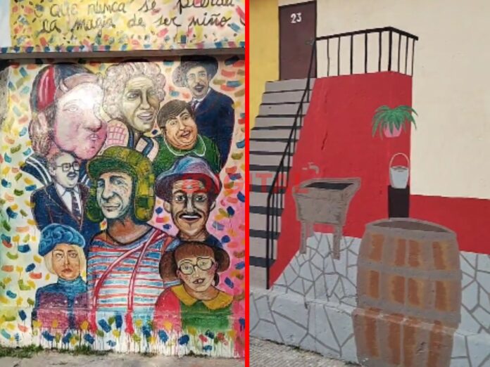 Mural con los personajes del Chavo del 8. Foto: Victoria Primicias