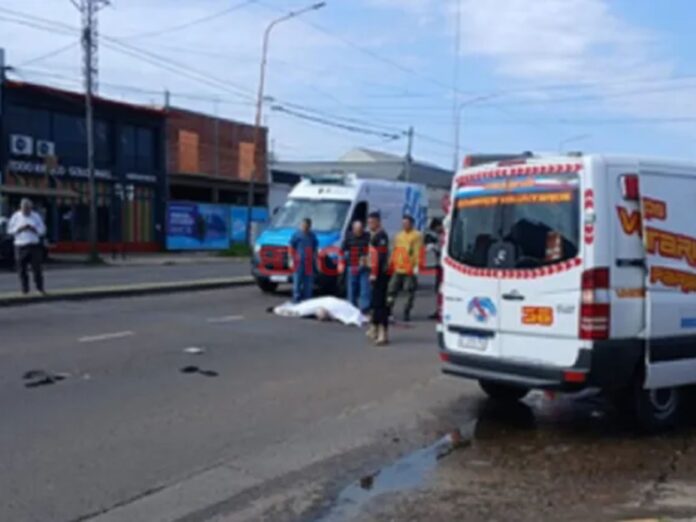 Murió una motociclista de 24 años tras chocar con un colectivo en Paraná. Foto: Elochodigital