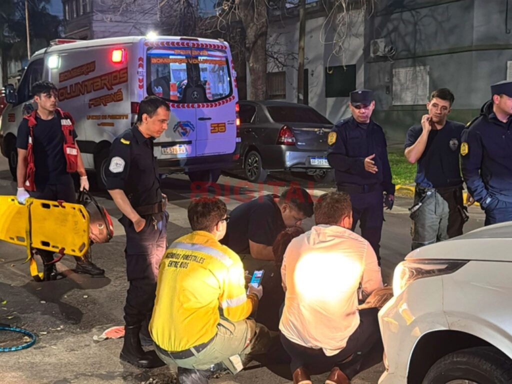 Accidente en Paraná. Foto: Bomberos Voluntarios.