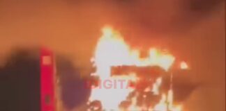 Incendio de camión en Acceso Norte de Paraná