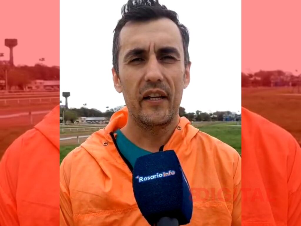 Pablo, integrante del grupo de ciclistas. Foto: Captura Video Rosario Info.