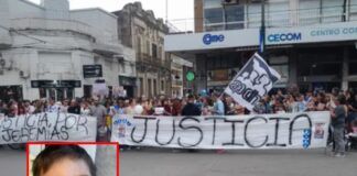 Familiares marcharon en Cantera 25 para pedir justicia por Jeremías, el niño atropellado. Foto: La Pirámide