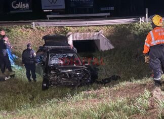Despiste en la intersección de las rutas 12, 131 y 32. Foto: Bomberos de Crespo.