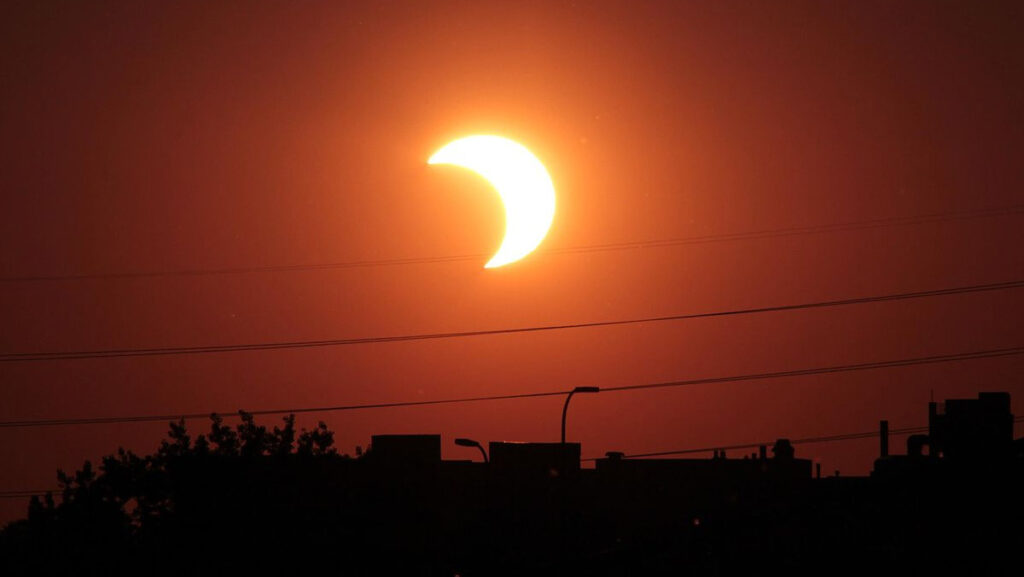 Eclipse solar parcial. Foto: Web