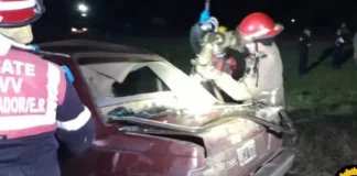 Rescatan a un hombre tras chocar contra un caballo en Ruta 18. Foto: PER