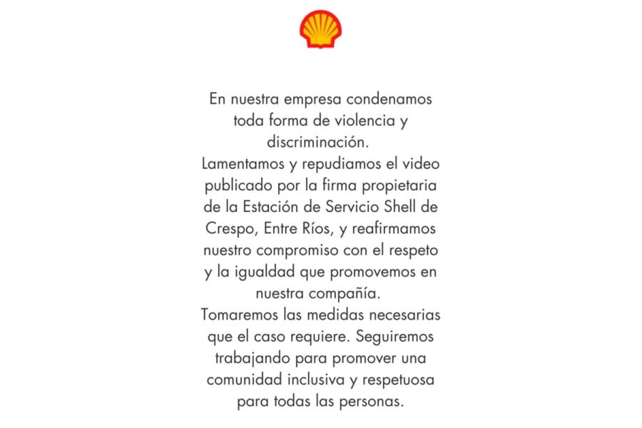 El comunicado completo de Shell.