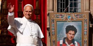 El papa León XIV proclamó al primer santo millennial. Foto: (Reuters).
