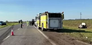 Fatal accidente en la autopista Rosario - Santa Fe