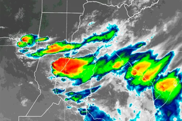 Alerta naranja por tormentas para Entre Ríos. Foto: SMN