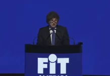 Javier Milei en el FIT 2025. Foto: NA.