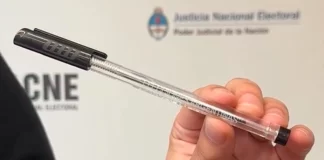 Así es la lapicera indeleble que se usará el 26 de octubre