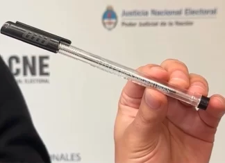 Así es la lapicera indeleble que se usará el 26 de octubre