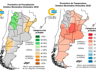 Pronóstico trimestral del SMN: lluvias desiguales y temperaturas más cálidas para octubre, noviembre y diciembre Lluvias y temperaturas: qué se pronostica para octubre, noviembre y diciembre. Foto: SMN.