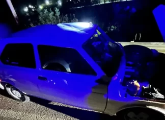 Volcó un Fiat 147 tras esquivar otro auto en Ruta 14