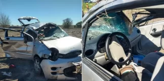 Grave vuelco en Ruta 12.