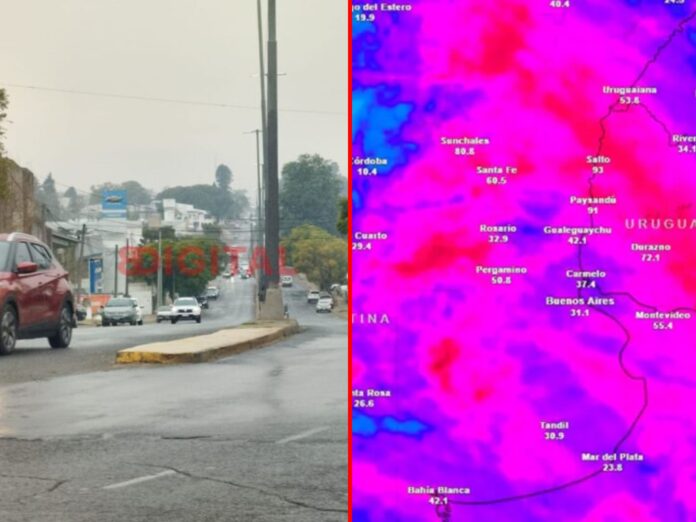 alerta por lluvias intensas y posible granizo en Entre Ríos. Foto: Elochodigital/Meteored. alerta por lluvias intensas y posible granizo en Entre Ríos. Foto: Elochodigital/Meteored.