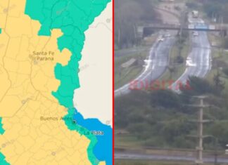 Alerta por tormentas en Entre Ríos: se esperan lluvias intensas, granizo y ráfagas de hasta 90 km/h Alerta por tormentas en Entre Ríos. Foto: Elochodigital / SMN.