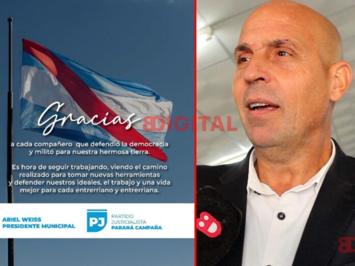 Ariel Weiss reconoce la derrota en Colonia Avellaneda tras triunfo de La Libertad Avanza. Foto: Elochodigital. Ariel Weiss reconoce la derrota en Colonia Avellaneda tras triunfo de La Libertad Avanza. Foto: Elochodigital.
