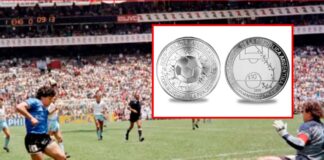 El Banco Central lanzó una moneda conmemorativa por la Copa Mundial 2026 en homenaje al gol de Maradona