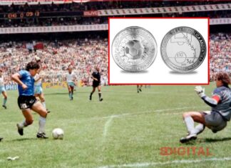 El Banco Central lanzó una moneda conmemorativa por la Copa Mundial 2026 en homenaje al gol de Maradona