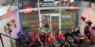 Un ladrón robó un local de motos en Paraná en solo 40 segundos. Foto: Elochodigital.