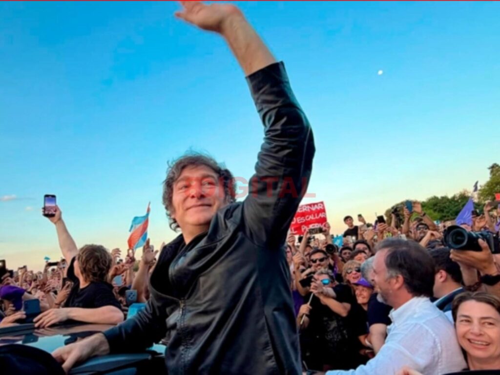 Javier Milei en Paraná. Foto: LLA