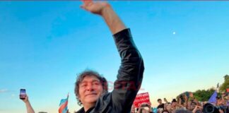 Javier Milei en Paraná. Foto: LLA