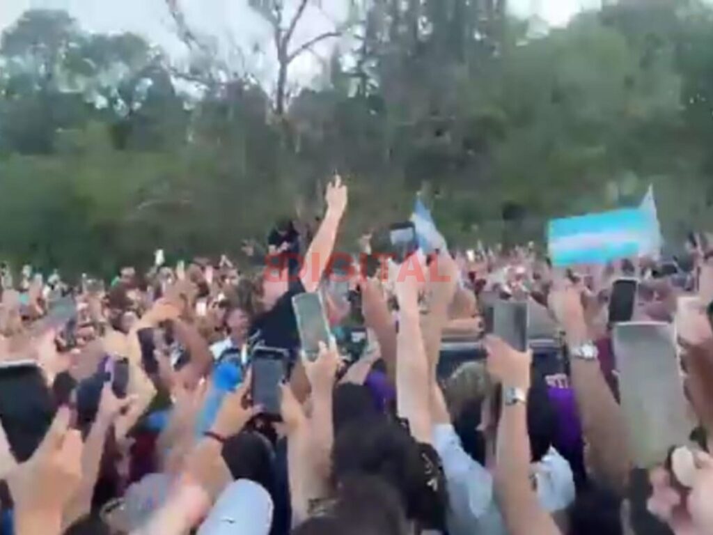 Javier Milei en Paraná. Foto: Elochodigital