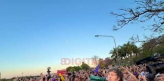 Javier Milei en Paraná. Foto: Jeremias Duré/Elochodigital.